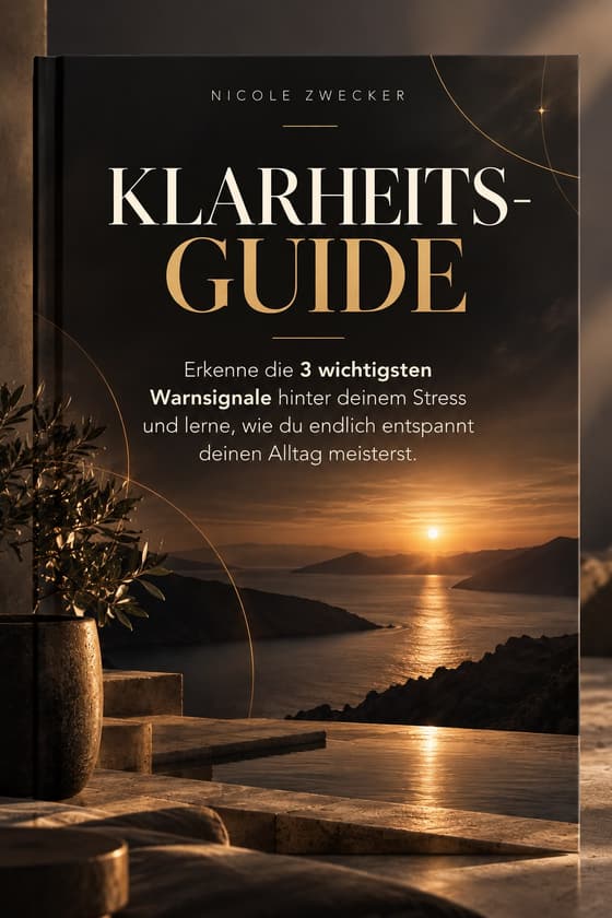 Der Klarheits-Guide von Nicole Zwecker als Buch im Abendlicht